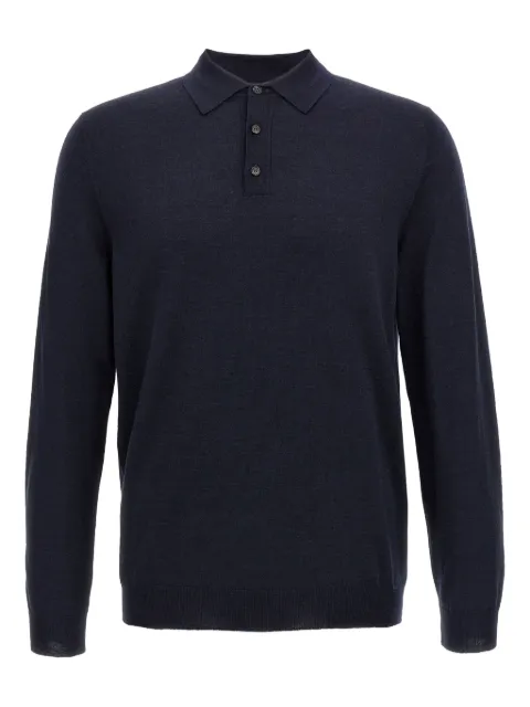 Zanone long-sleeve polo shirt Blue 810232Z0290