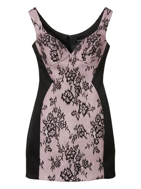 Marc Jacobs floral-lace panelled mini dress Pink 2F5RDR085W10002