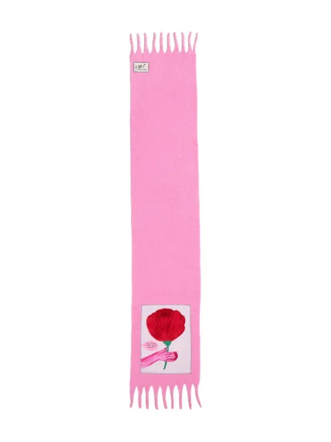 Marc Jacobs Oh Rose print fringed scarf Pink 2F5RRA001W30651