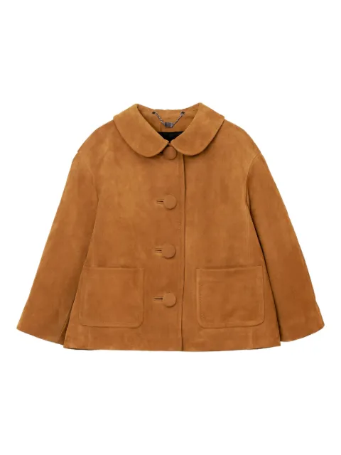 Marc Jacobs Doll Peter Pan-collar suede jacket Brown 2F5RJC001W13860