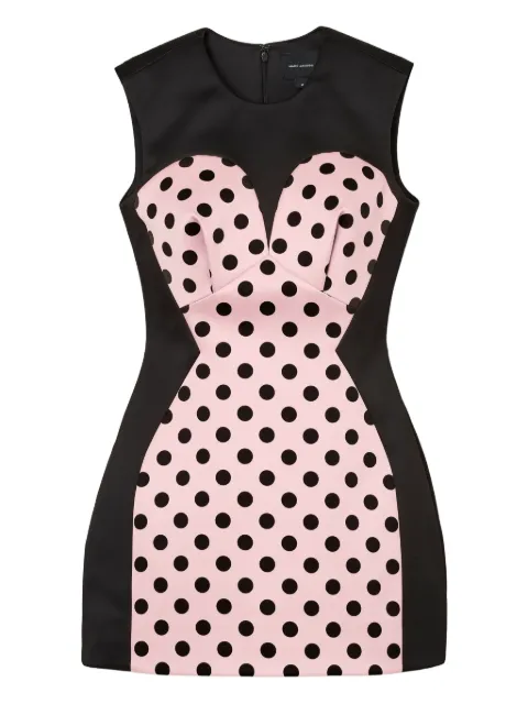 Marc Jacobs polka-dot seamed dress Black 2F5RDR084W23953