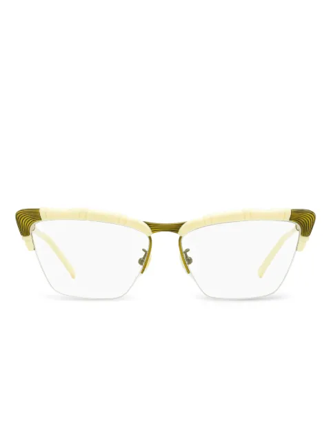 Gucci Eyewear bamboo-detail cat-eye glasses Gold 30008582002