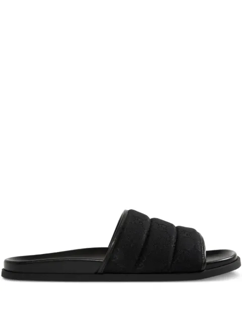 Gucci GG-pattern padded slide sandals Black 838089FAD71