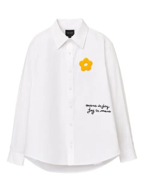 Marc Jacobs Marc Is Joy flower-patch cotton shirt White 2F5RTP055W18100