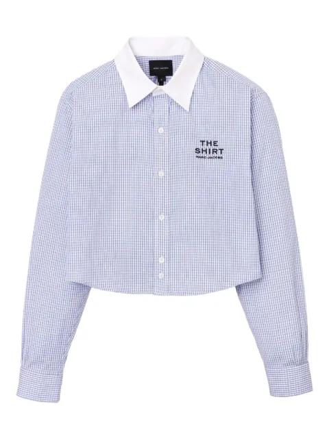 Marc Jacobs The Cropped Femme gingham check shirt Blue 2F5RTP066W06401