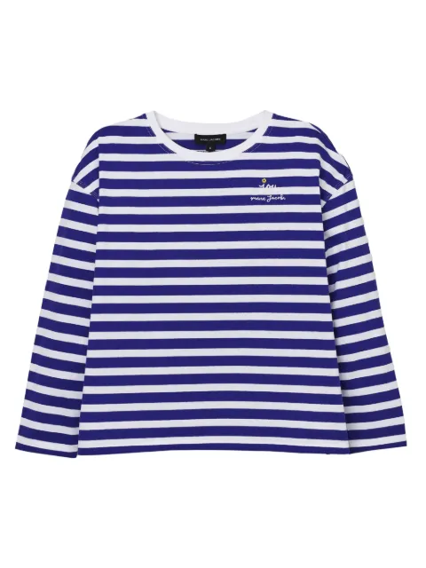 Marc Jacobs striped flower-patch top Blue 2F5RTP096C35462