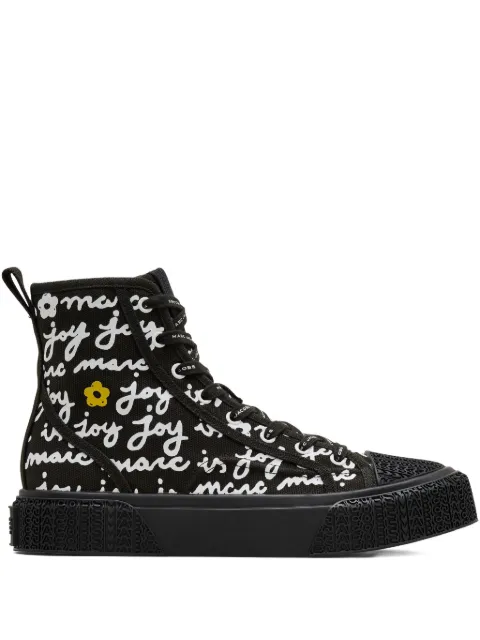 Marc Jacobs The Marc Is Joy high-top canvas sneakers Black 2F5FSN001F08002
