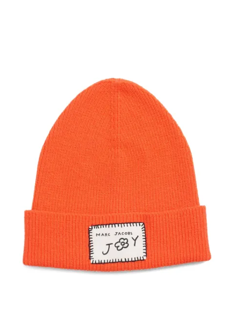 Marc Jacobs The Joy ribbed logo beanie hat Orange 2F5RRA004K38801