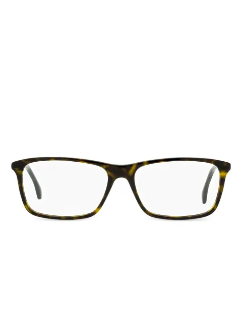 Gucci Eyewear rectangular-frame logo-detail glasses Brown 30008227006