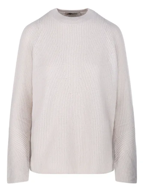 'S Max Mara ribbed-knit raglan-sleeve sweater White 2529366121600
