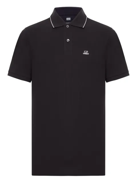C.P. Company logo-detail polo shirt Black RCCMPL722A005263W999