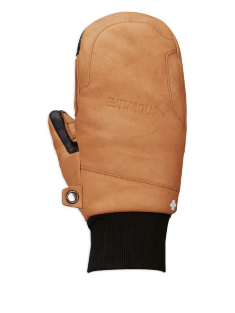 SNOWLIFE leather panelled gloves Brown 524300