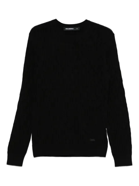 Karl Lagerfeld cable-knit sweater Black 655035553306