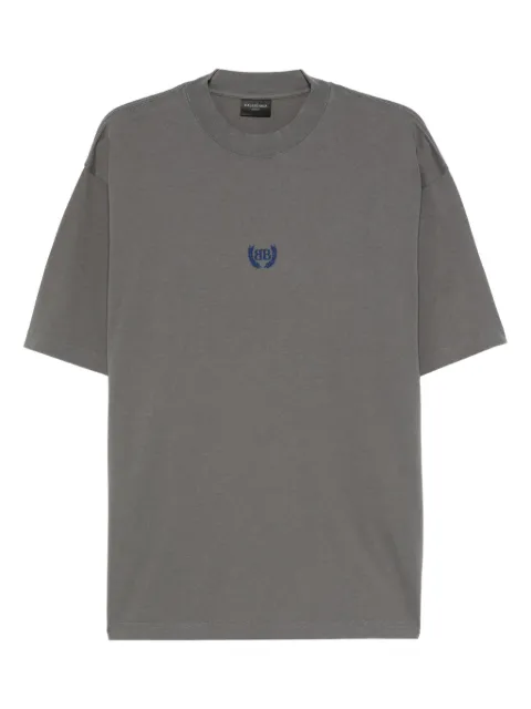 Balenciaga logo-embroidered cotton T-shirt Grey 764235TSVC9