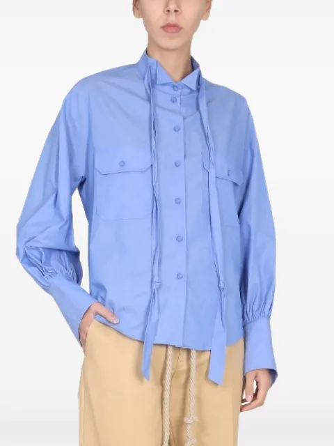 Jejia tie-detail shirt Blue BIRKINVARBLIGHBLUE