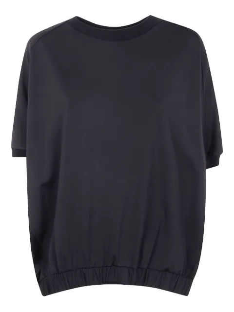 Liviana Conti short-sleeve elasticated-hem top Black F5WM08Y690