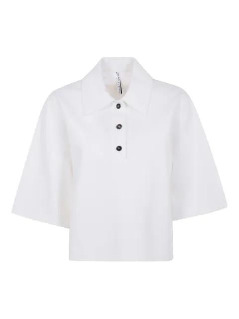 Liviana Conti half-sleeves polo top White F5WI06