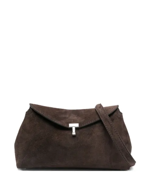 TOTEME T-lock suede clutch Brown 241WAL944LE0004102