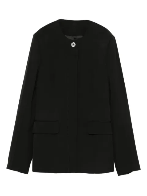 TOTEME round-neck flap-pocket jacket Black 244WRO0145FB0315001