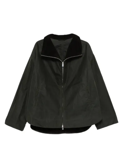 TOTEME zipped country jacket washed black Green 254WRO0237FB0320032