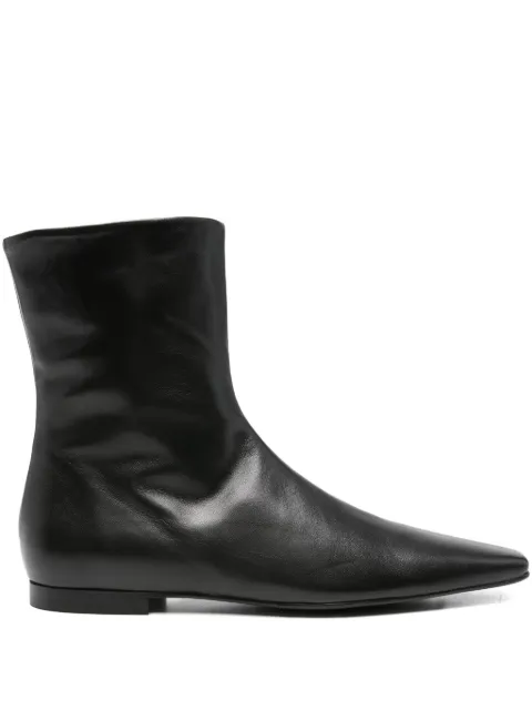 TOTEME zipped leather chelsea boots Black 254WAS0206LE0124001
