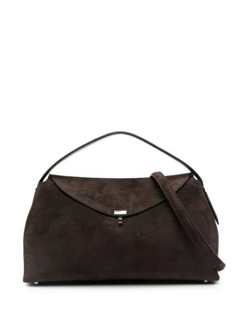 TOTEME T-lock suede top handle Brown 241WAL961LE0004102