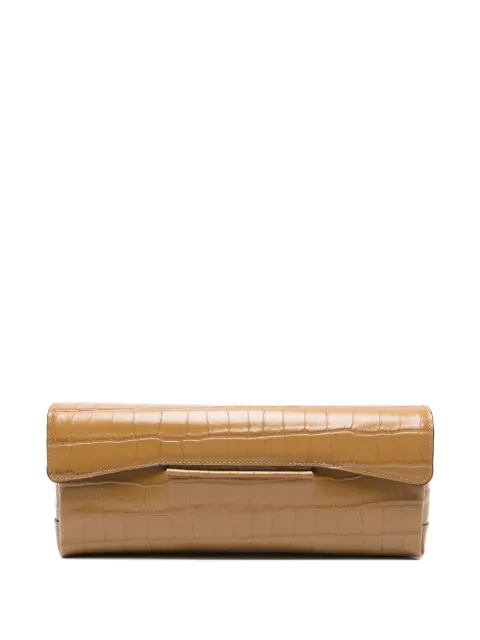 TOTEME Soft croco-embossed T-Clutch clutch bag Brown 254WAL0080LE0076091