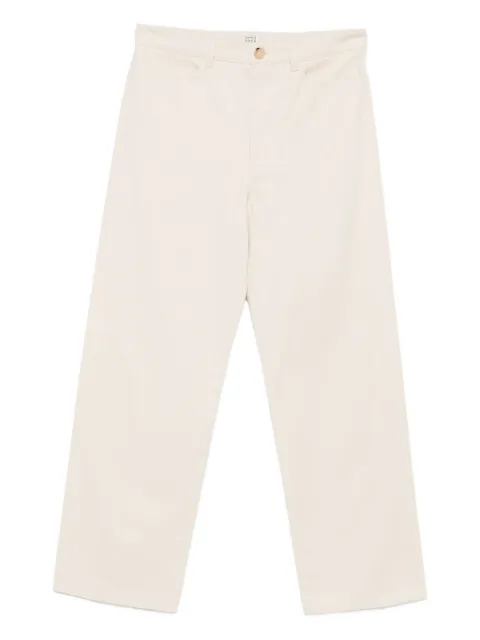 TOTEME organic cotton trousers Neutrals 254WRB0301FB0478044