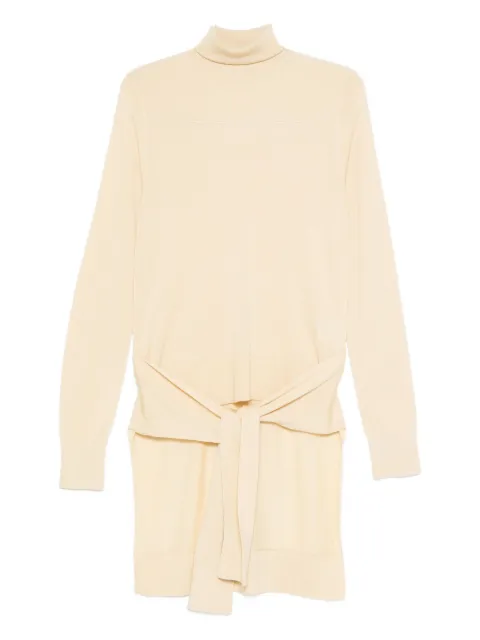 TOTEME tie-detail turtleneck dress Neutrals 254WRT0615YA0087312