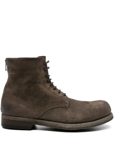 Officine Creative lace-up zip-up boots Brown BULLADD102