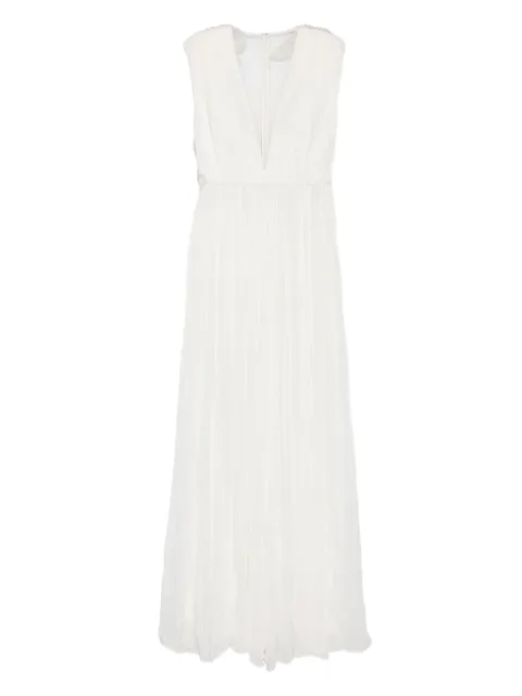 TARIK EDIZ Chris lace-embellished gown White 98852CHRISIVORY