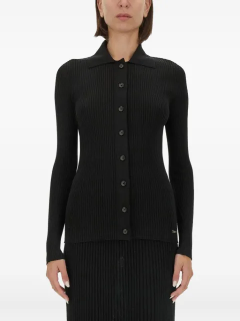 Kiton buttoned ribbed top Black D5872401012