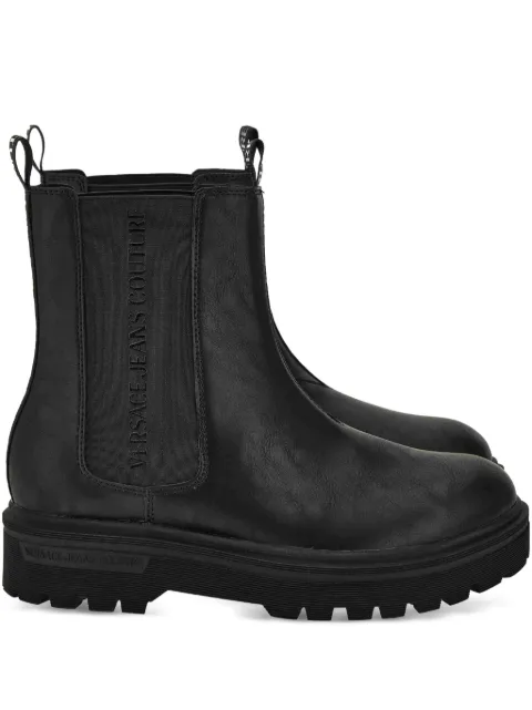 Versace Jeans Couture logo-detail elastic-panel boots Black 79YA3S47ZSC74