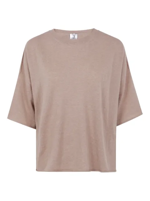 Liviana Conti short-sleeve wool T-shirt Neutrals F5WB02