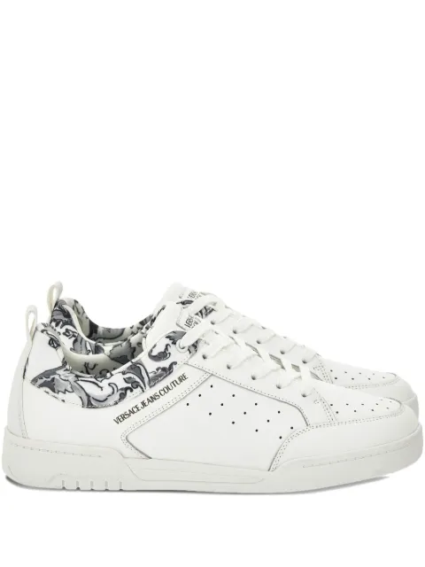 Versace Jeans Couture Barocco-print perforated sneakers White 79YA3SD6ZPB38