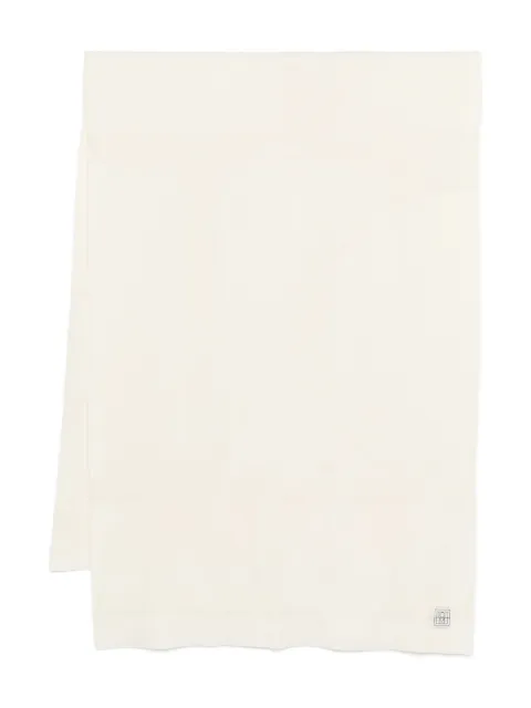 TOTEME monogram-print scarf White 254WSC0115FB0510059