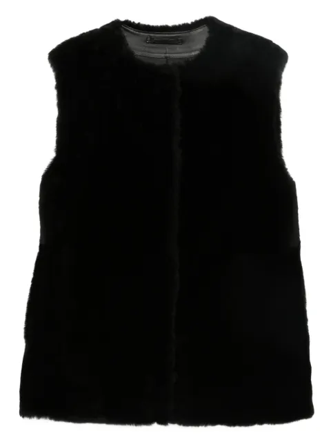 TOTEME shearling vest Black 254WRO0235LE0165001