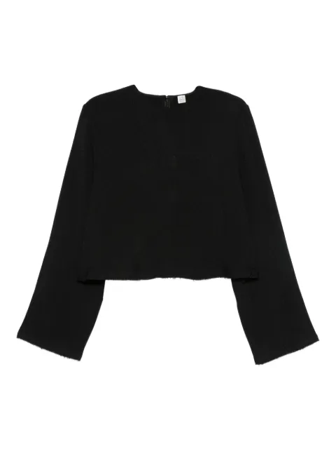 TOTEME raw-hem blouse Black 254WRT0694FB0577001