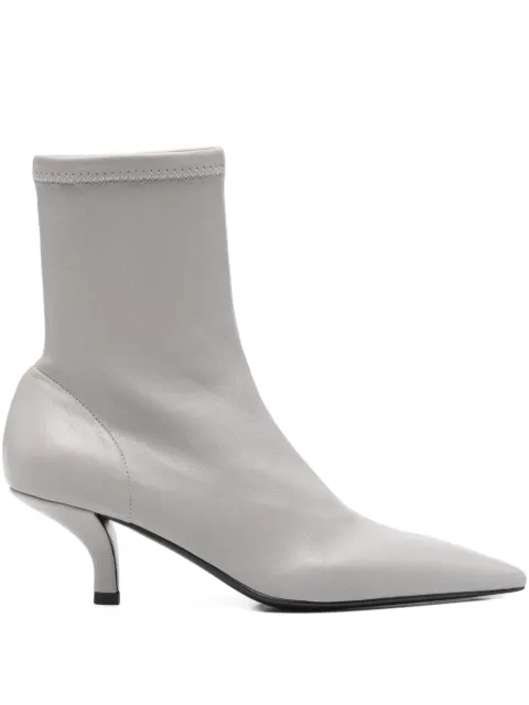 TOTEME pointed-toe leather boots Grey 254WAS0161LE0089121