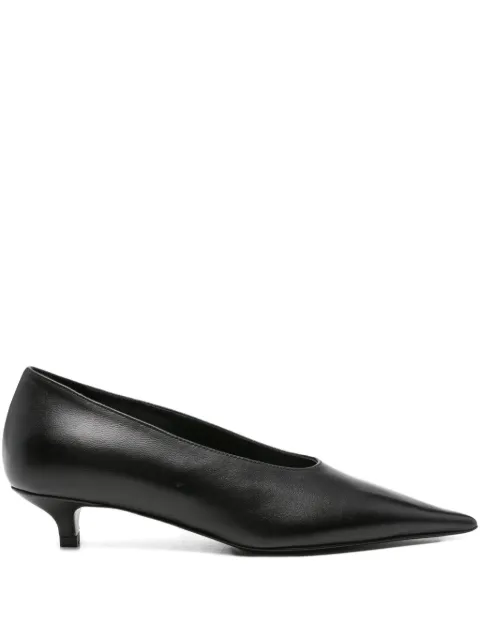 TOTEME sharp nappa kitten pumps Black 254WAS0284LE0104001