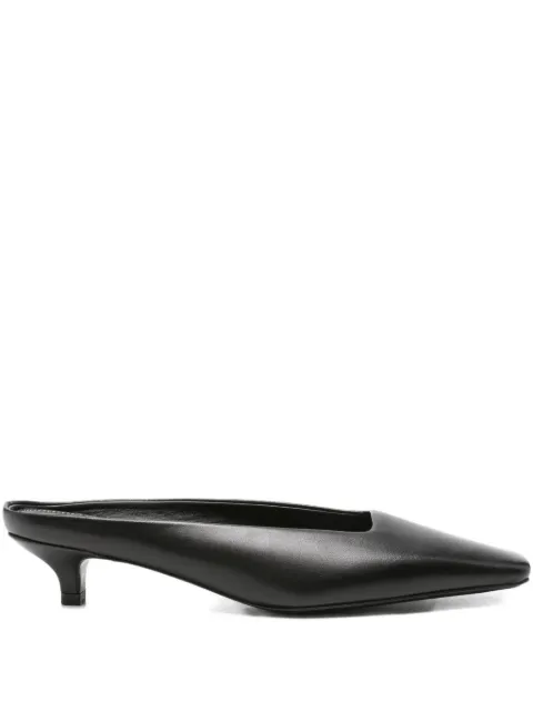 TOTEME square-toe leather mules Black 254WAS0285LE0104001
