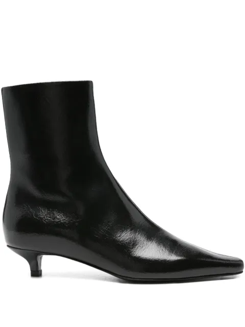 TOTEME slim naplack ankle boots Black 254WAS931LE0046001