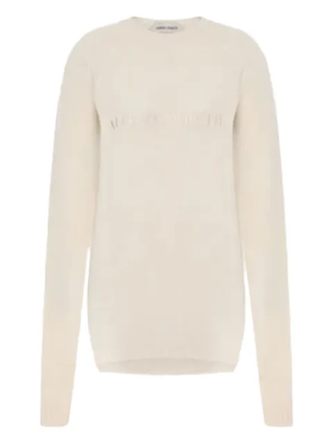 Alberta Ferretti logo-embroidered sweater Neutrals AEF252M09235101