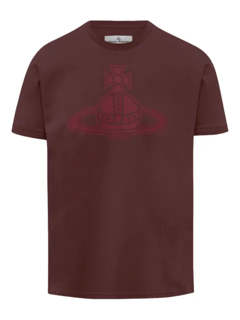 Vivienne Westwood Orb-print cotton T-shirt Brown 3G010049J001MH405