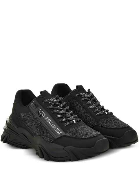 Versace Jeans Couture zip-detail textured sneakers Black 79YA3SI5ZSC89