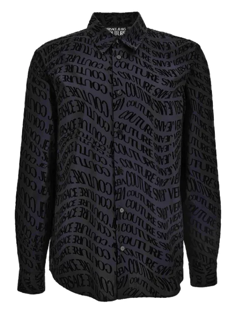 Versace Jeans Couture logo-print shirt Black 79GAL2R0NS703