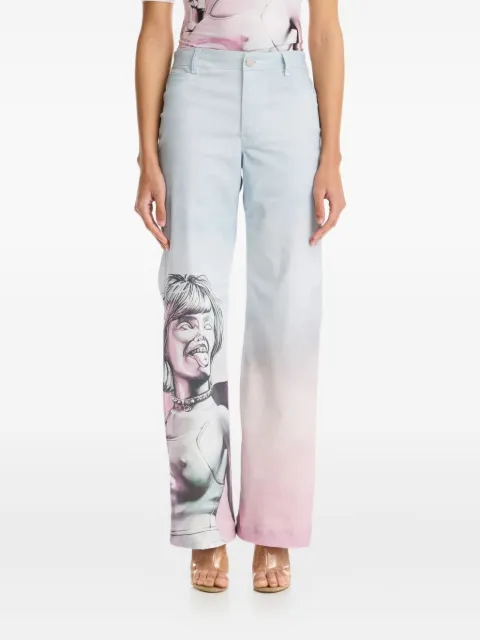 Maisie Wilen print ombré trousers Blue YS504PF25