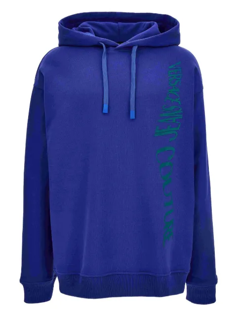 Versace Jeans Couture logo-detail hoodie Blue 79GAIP04CF01P