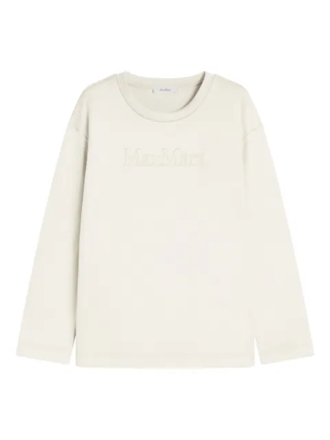 Max Mara embossed-logo sweatshirt Neutrals BERMACO