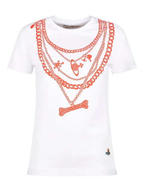 Vivienne Westwood Chain Peru T-shirt White 3G01003VJ001M